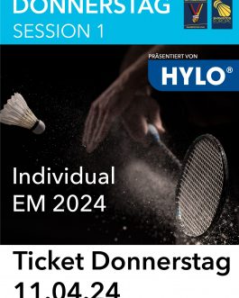 Donnerstag Session 1 – Ticket